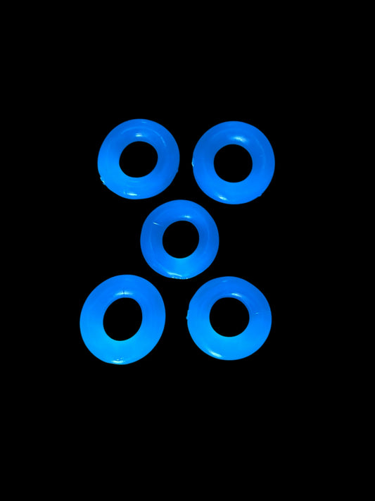 NEW 5pc Luminous Glow Cock Rings Penis Rings Scrotum Stretcher