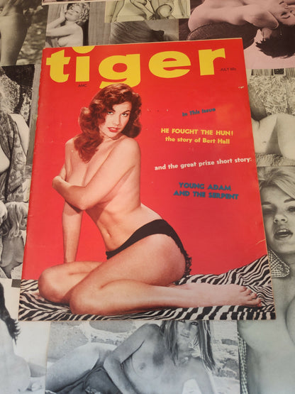 TIGER MAGAZINE RISQUE CHEESECAKE DANE ARDEN JULY 1957 VINTAGE MAGAZINE