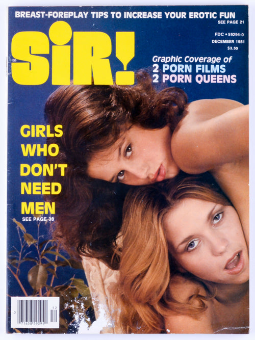 Sir! December 1981 Vol. 37 No. 6 Softcore Vintage Adult Magazine