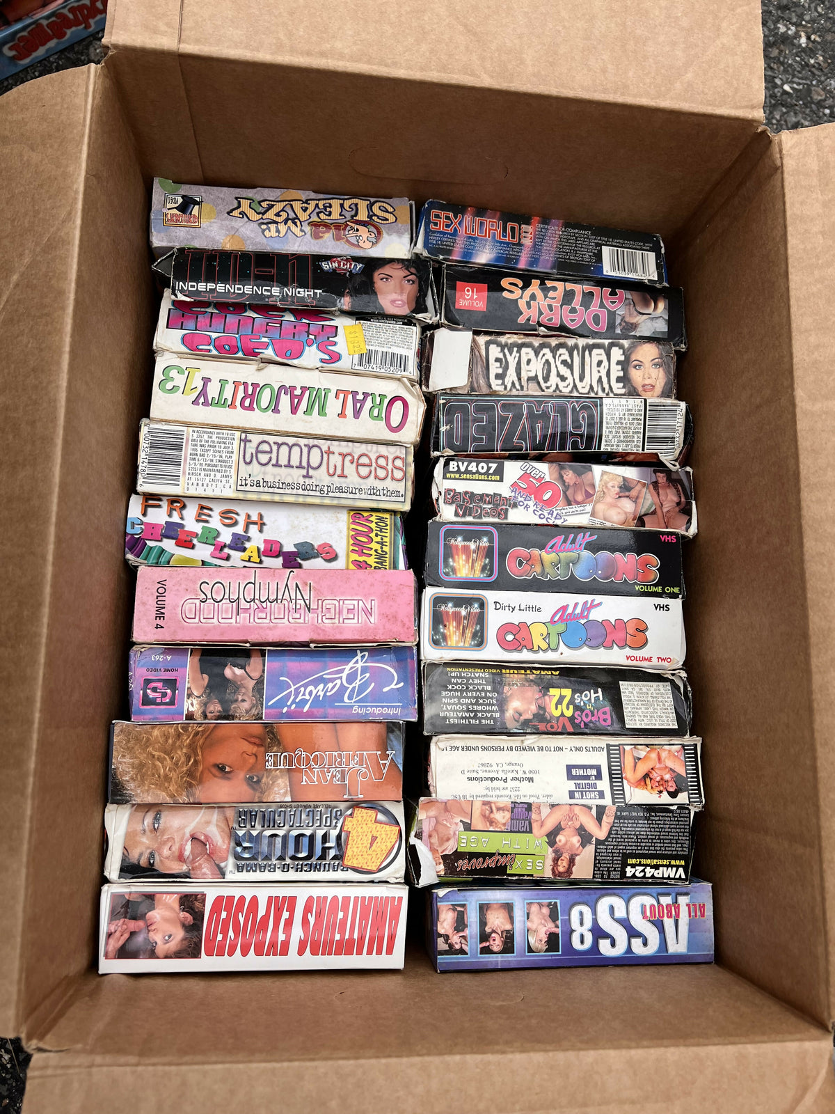 Lot of 25 Vintage Adult Big Box VHS Tapes (7)