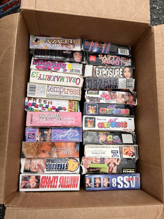 Lot of 25 Vintage Adult Big Box VHS Tapes (7)