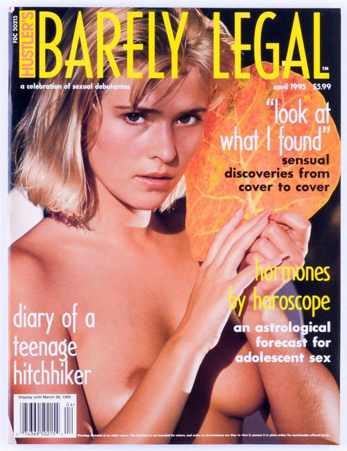 HUSTLER'S BARELY LEGAL Vintage Softcore Adult Teen Magazine Vol. 2 No. 8 April 1995