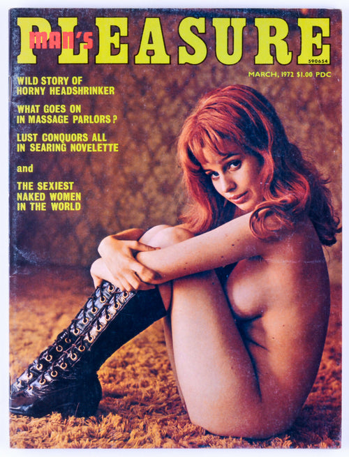 MAN'S PLEASURE March 1972 Vol. 1 No. 4 Vintage Softcore Adult Magazine - Gina Marshal