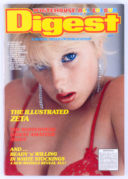 WHITEHOUSE Digest Issue 52 Softcore Vintage UK Adult Magazine Unknown Publication Date