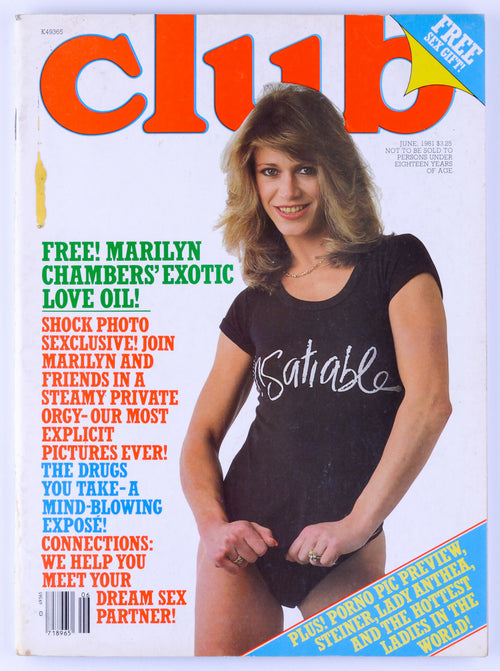 Club June 1981 Vol. 7 Issue 5 Vintage Softcore UK Adult Magazine Paul Raymond Publications - Marilyn Chambers, Lady Anthea, Ron Jeremy