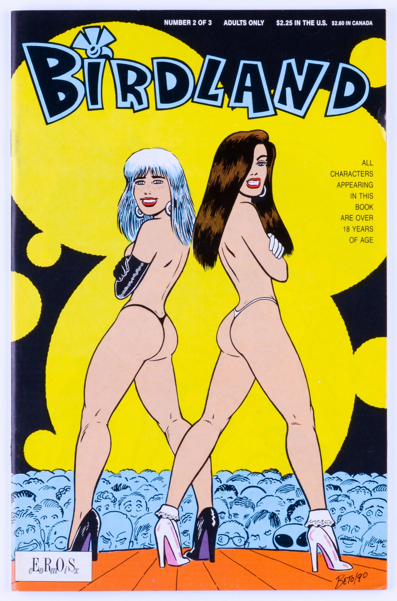 BIRDLAND Adult Comic Book Vol. 2 No. 3 February 1991 By Gilbert Hernandez EROS COMIX