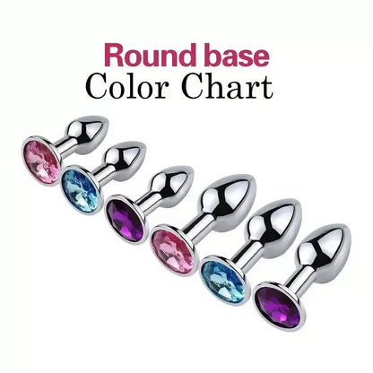 28mm Small Round Purple Butt Plug