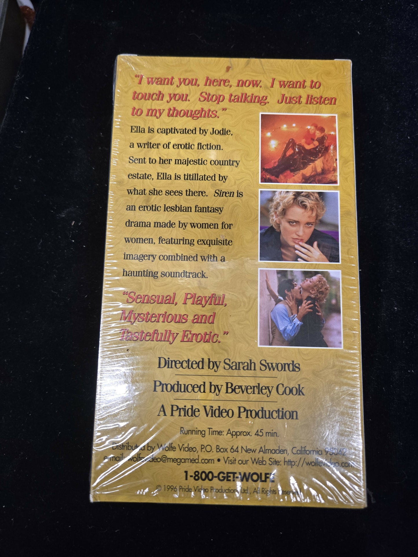 Siren An Erotic Lesbian Film For Women VHS