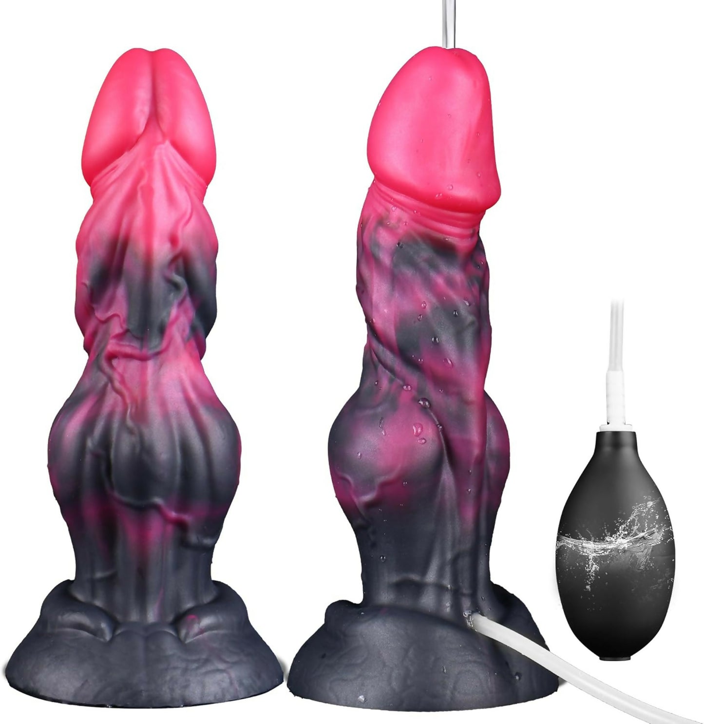8.5" Fantasy Dragon Ejaculating Squirting Dildo Knot Suction Cup Silicone Dong
