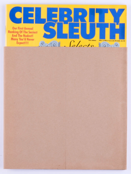 CELEBRITY SLEUTH 1989 Vol. 2 No. 4 Vintage Softcore Adult Nude Celebrity Magazine - Michelle Pfeiffer, Raquel Welch, Kim Basinger