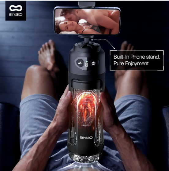 EINSEO Sucking Male Masturbator with 7.1" Deep Sleeve, AI Sync