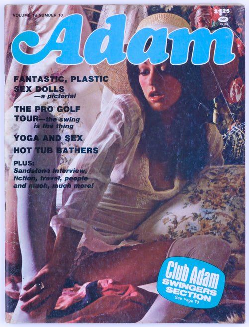Adam October 1975 Vol. 19 No. 10 Vintage Softcore Adult Magazine *Fair*