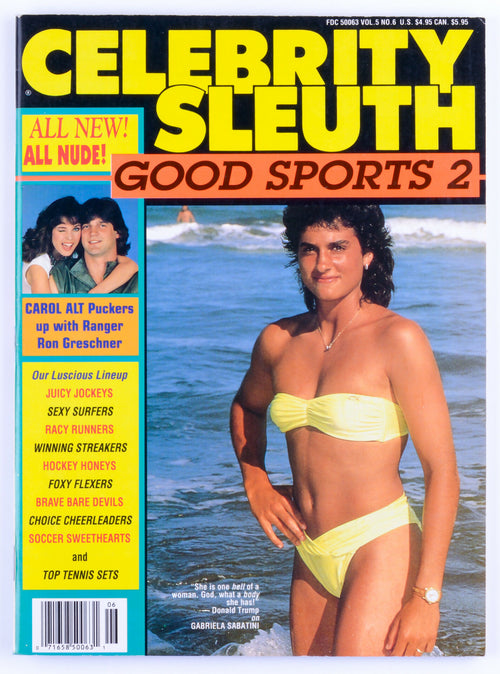 CELEBRTY SLEUTH 1992 Vol. 5 No. 6 Good Sports 2 Softcore Vintage Magazine