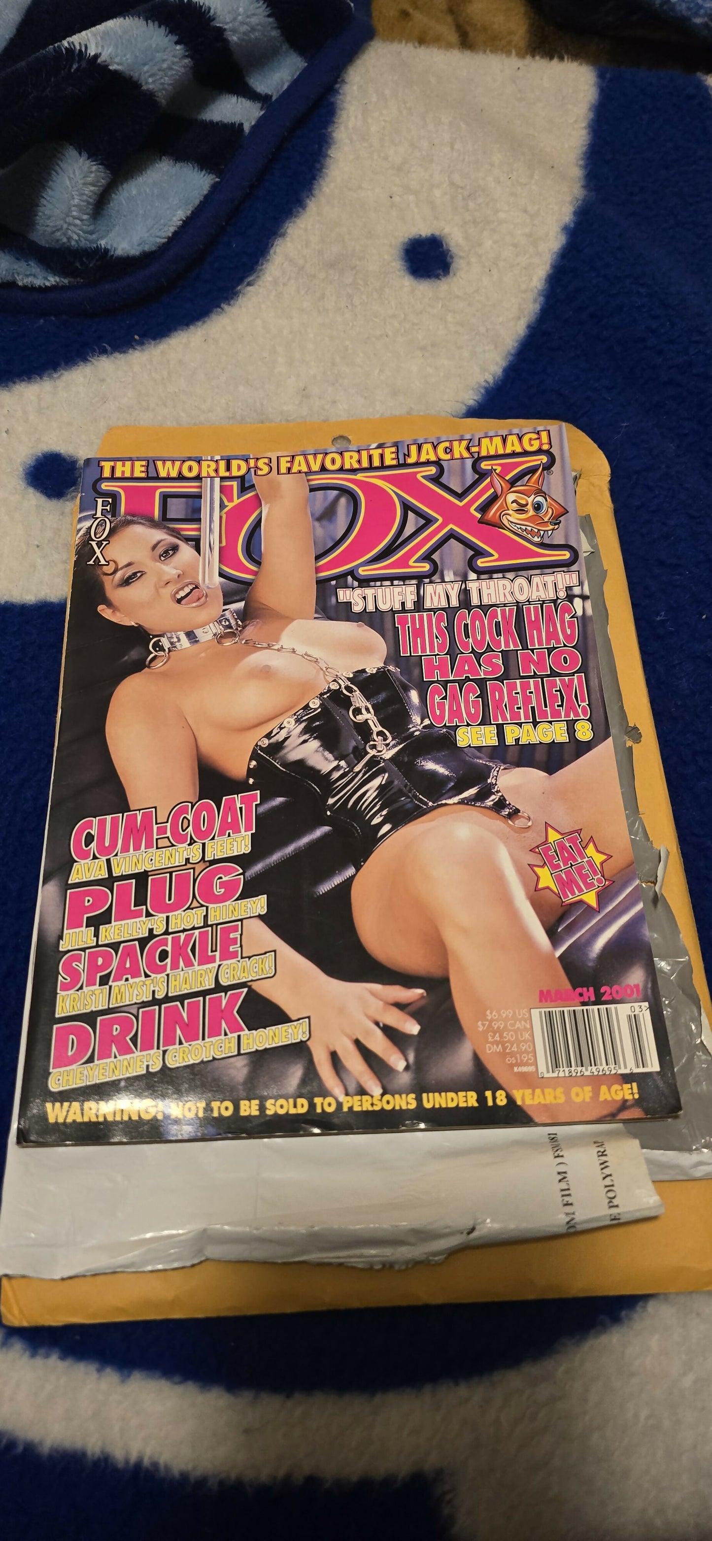 Fox Magazine March 2001 - "Stuff My Throat!" This Cock Hag Has No Gag Reflex - Vintage Adult Jack-Mag - Ava Vincent, Jill Kelly, Kristi Myst