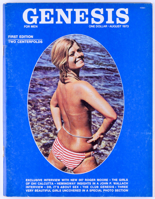 Genesis August 1973 Vol. 1 No. 1 Vintage Softcore Adult Magazine - 2 Trifold Posters, Jo-Jo Macks, Terry Prizer, Judy McKenzie *Premier Issue*