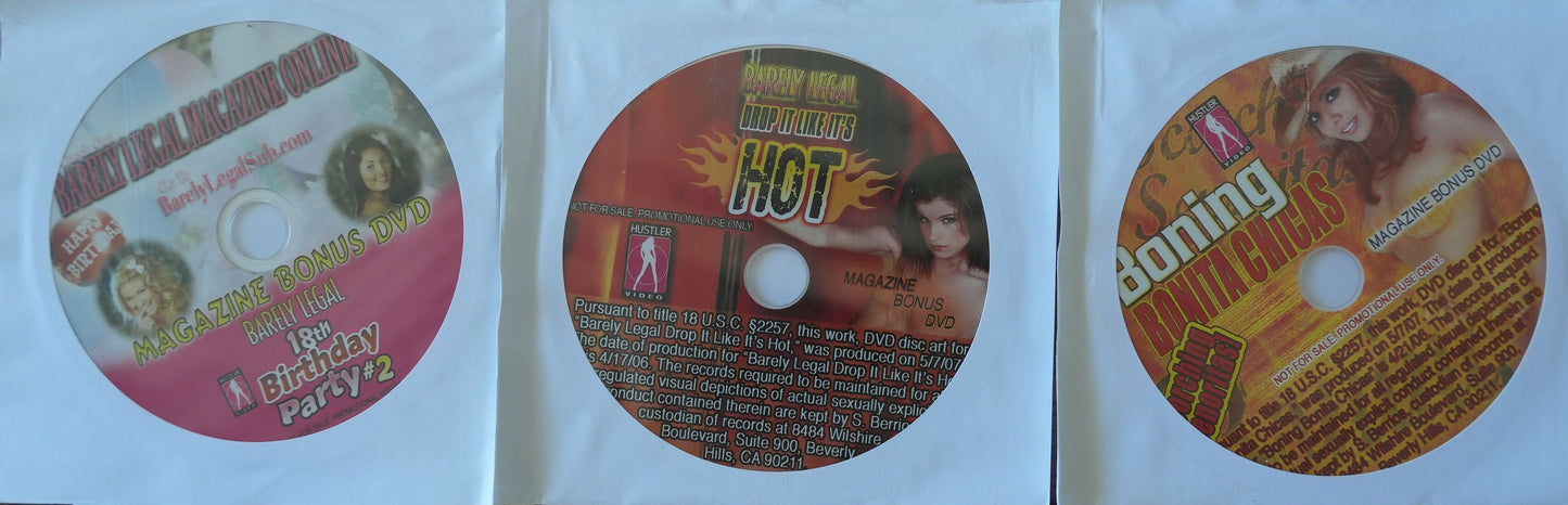Lot of 9 XXX Hustler Supplemental DVDs - Mid 2000s - #2