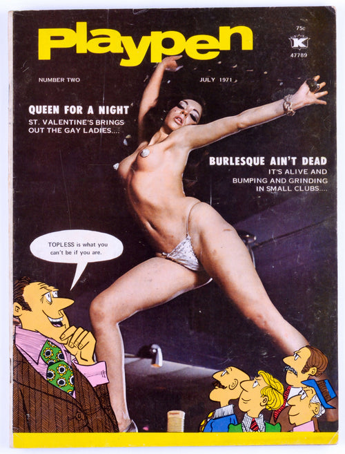 Playpen July 1971 Vol. 1 No. 2 Vintage Softcore Adult Magazine
