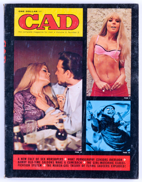 CAD December 1968 Vol. 2 No. 2 Vintage Softcore Adult Magazine - Jackie Nyles Paisley Pep, Gee Gentle, Dawn James Lynn Breedon, Marylou Mertens