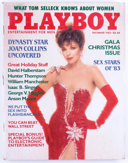 PLAYBOY ENTERTAINMENT FOR MEN MAGAZINE FOR MEN December 1983 - Trifold Poster Terry Nihen, Joan Collins