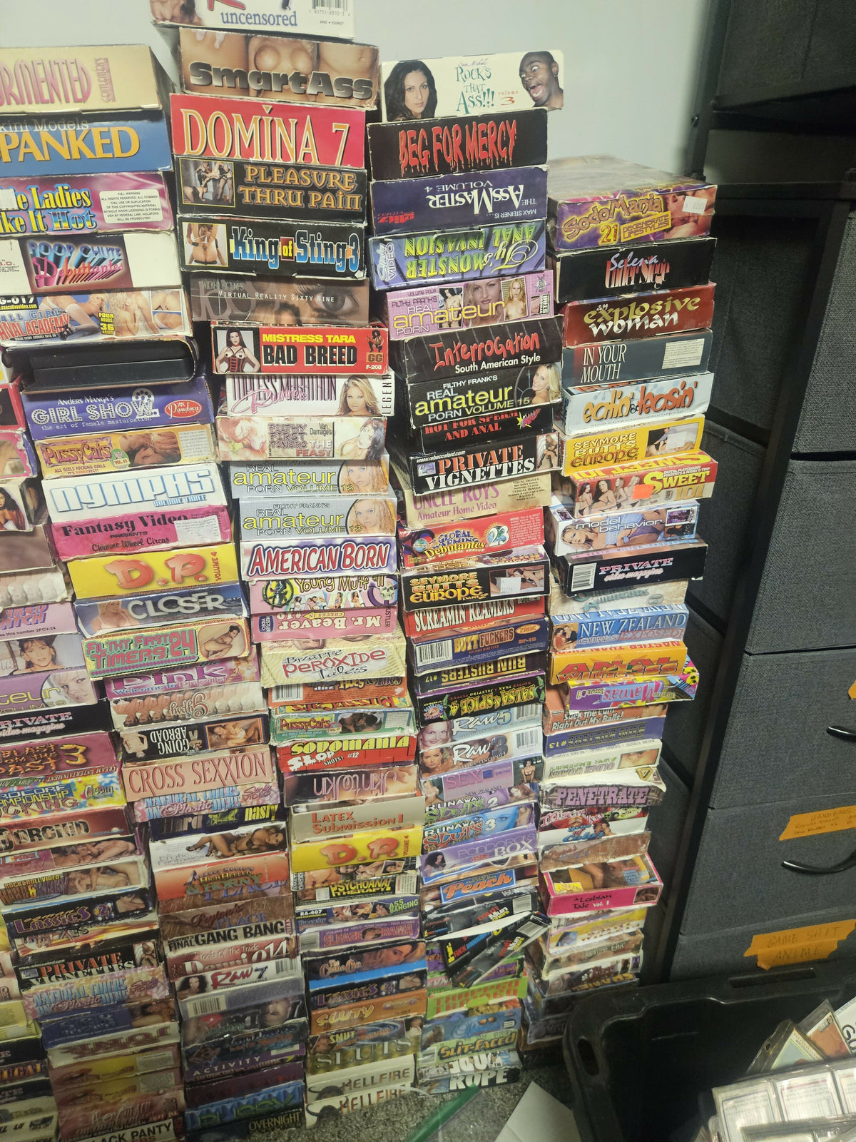Lot of 50 random adult xxx VHS in great condition from a adult store