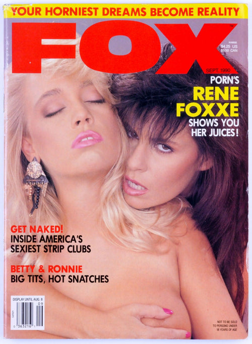 FOX Softcore Vintage Adult Magazine Vol. 7 No. 5 September 1990 - Rene Foxxe