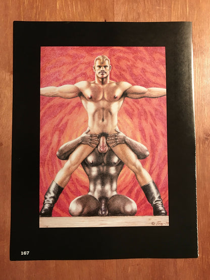 Art Plate/Page TOM of FINLAND Book Retrospective #3 1997 Vitruvian Man - Leather Santa TF166