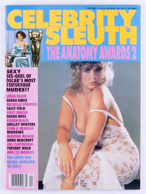 CELEBRITY SLEUTH 1990 Vol. 3 No. 4 Vintage Softcore Adult Nude Celebrity Magazine - Linda Blair, Diana Ross