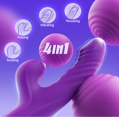 Toendi 4-in-1 Purple Thrusting Rabbit