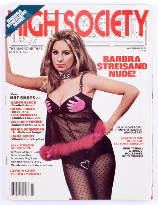 HIGH SOCIETY November 1979 Vol. 4 No. 6 Softcore Vintage Magazine - Trans Model Sandie Suarez
