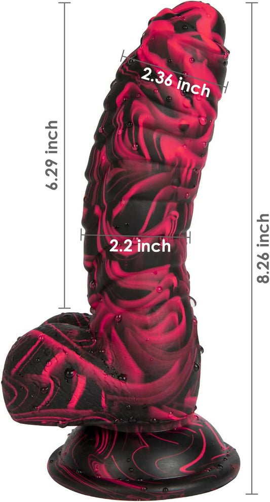 Realistic Dildo Unique 8.26 inch Colorful Dildo with Strong Suction Cup