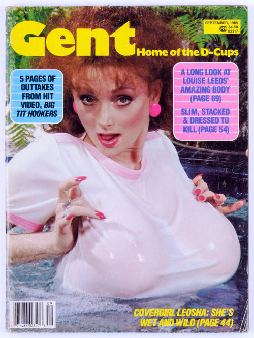 GENT Softcore Vintage Adult Big Tits Magazine September 1989 - Louise Leeds, Leosha, Salome