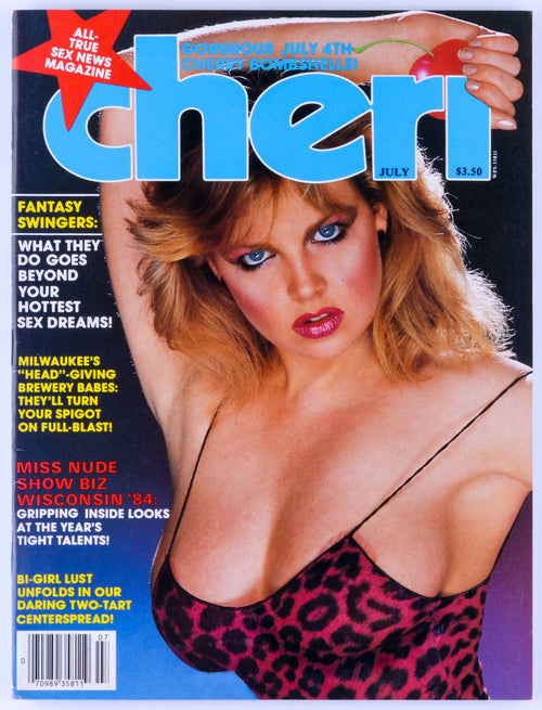 CHERI July 1984 Vol. 8 No. 12 Vintage Softcore Adult Magazine - Fold Out Poster