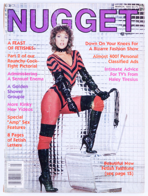 NUGGET March 1985 Vol. 29 No. 2 Vintage Softcore Adult Fetish Magazine - Trans Model