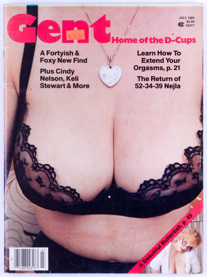 GENT Softcore Adult Big Tits Magazine Vol. 25 No. 7 July 1984 - Keli Stewart, Cindy Nelson, Nejla *Fair* - XXX Marketplace