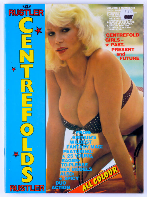 RUSTLER CENTERFOLDS Vol. 1 No. 2 Softcore Vintage UK Adult Magazine Unknown Publication Date