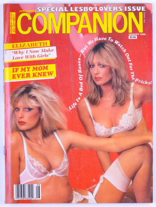 GENTELMAN'S COMPANION Special Lesbo Lovers Issue August 1986 Vol. 7 No. 1 Softcore Vintage Adult Magazine