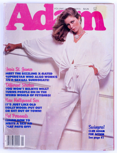 Adam May 1980 Vol. 24 No. 5 Vintage Softcore Adult Magazine - Jesie St. James
