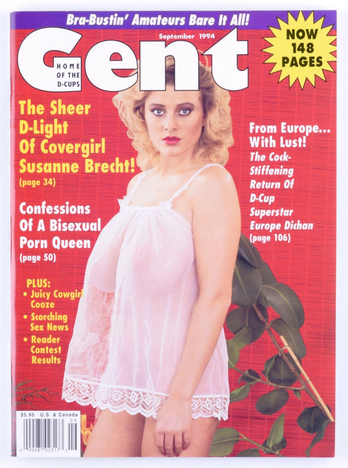 Gent September 1994 Vol. 35 No. 13 Big Tits Softcore Vintage Magazine - Danni Ashe, Valerie Fields, Susan Brecht, Europe Dichan, Brooke Chambers, Jaye Milo