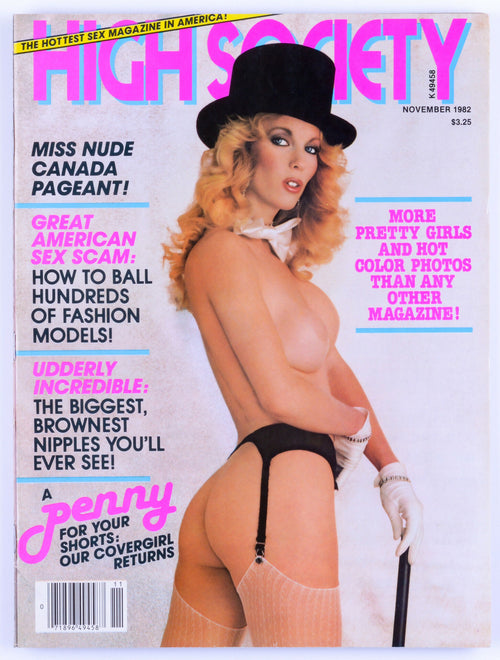HIGH SOCIETY November 1982 Vol. 7 No. 6 Vintage Softcore Magazine - Jesie St. James, Shauna Grant