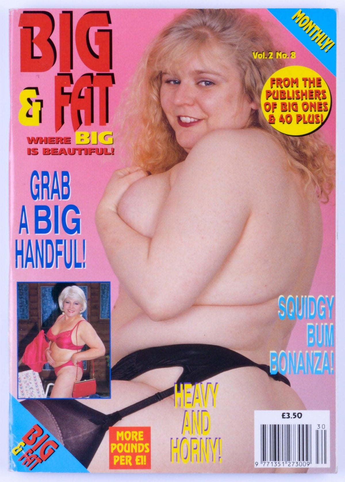BIG & FAT 1995 Vol. 2 No. 8 Vintage Softcore BBW Magazine - XXX Marketplace