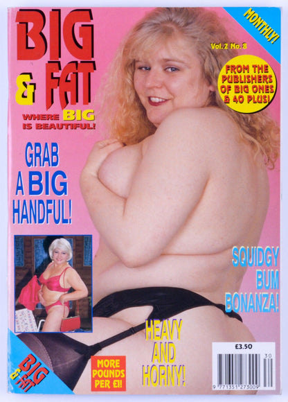 BIG & FAT 1995 Vol. 2 No. 8 Vintage Softcore BBW Magazine - XXX Marketplace