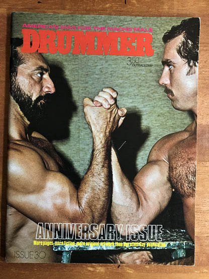 Drummer #30 Gay Men's Leather Magazine 1978 Zeus Men of Bondage Poster