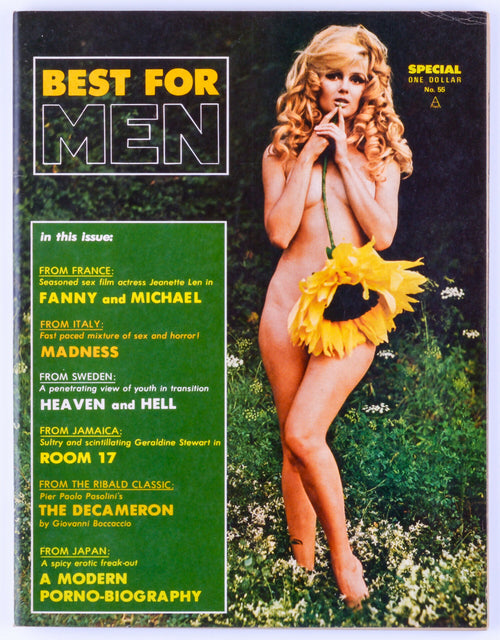 BEST FOR MEN June 1972 Vol. 11 No. 1 Vintage Softcore Adult Magazine - Pamela Tiffen, Jeanette Len, Geralldine Stewart