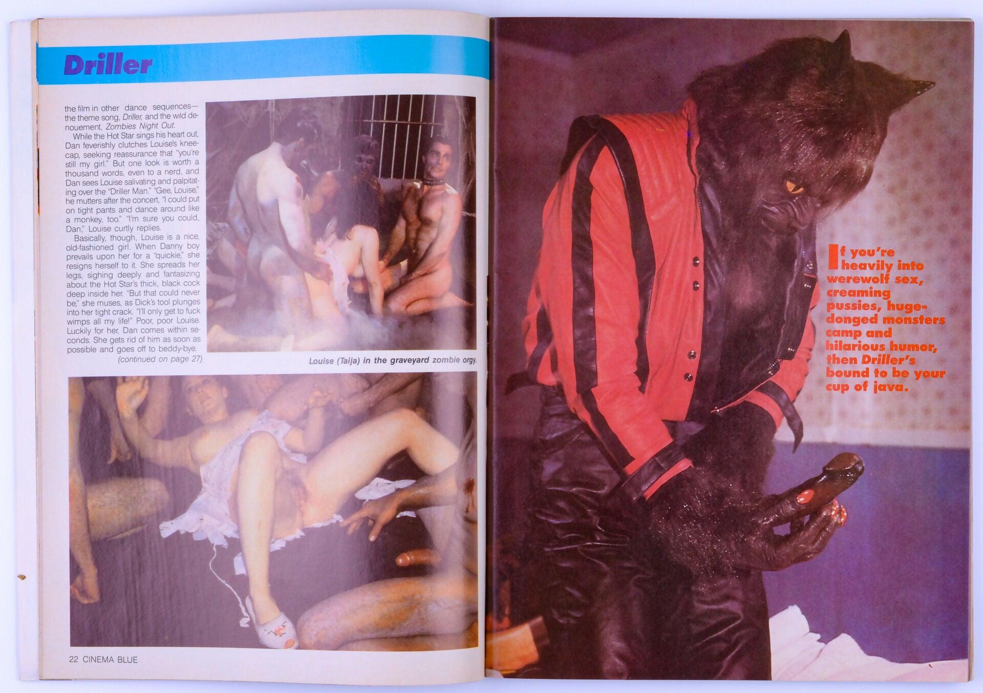 CINEMA Blue Vol. 1 No. 10 November 1984 Vintage UK Softcore Adult Magazine - Raven, Samantha Fox, Vanessa Del Rio - XXX Marketplace