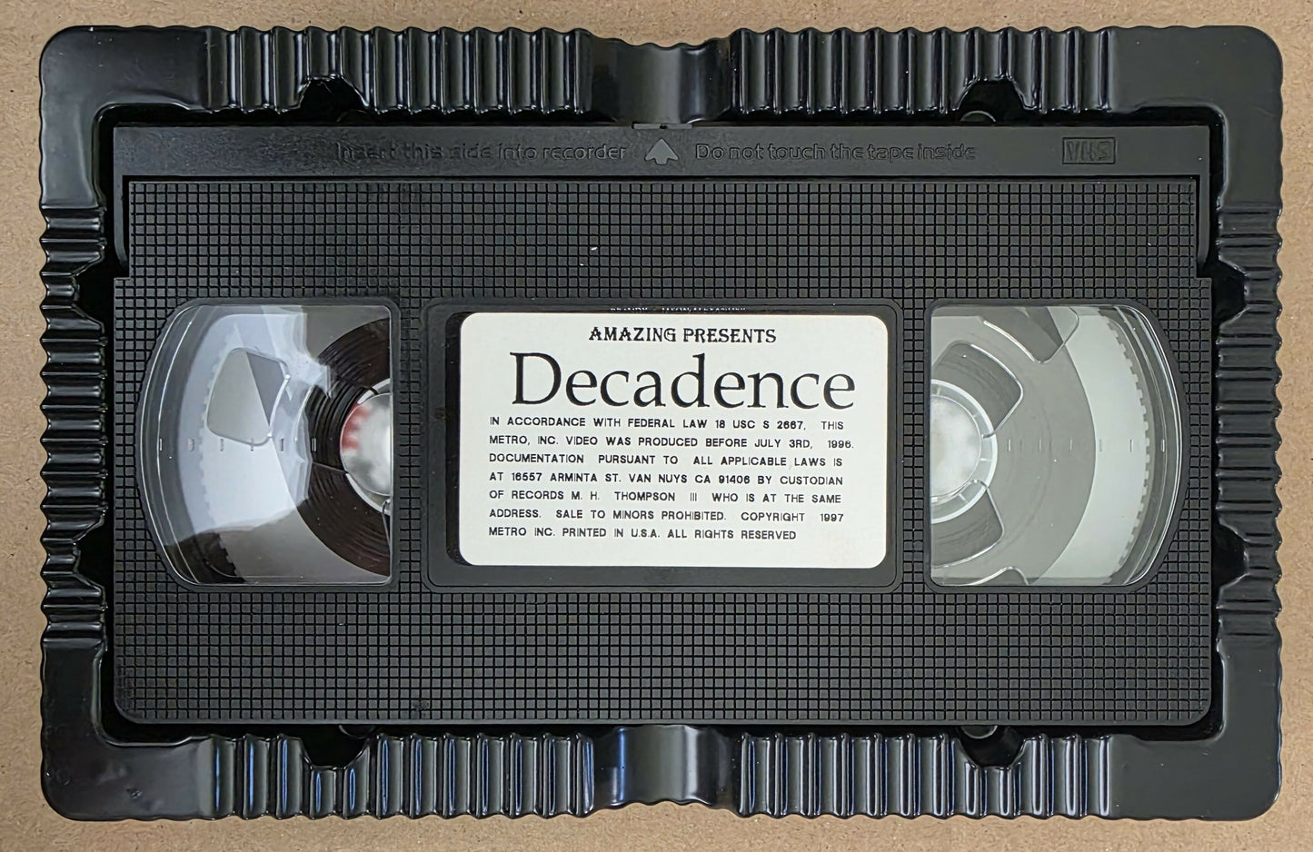 Decadence (1995) VHS