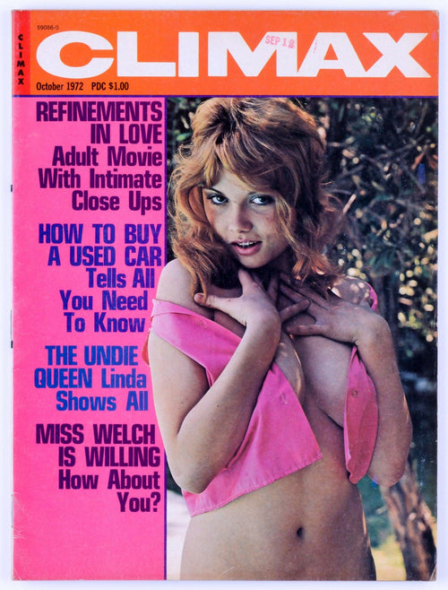 CLIMAX Vintage Softcore Adult Magazine October 1972 - Kathy Welch, Angel Frost, Sue Davis, Fawn