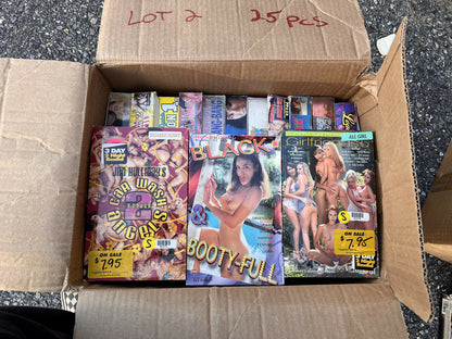 Lot of 25 Vintage Adult Big Box VHS Tapes (2)