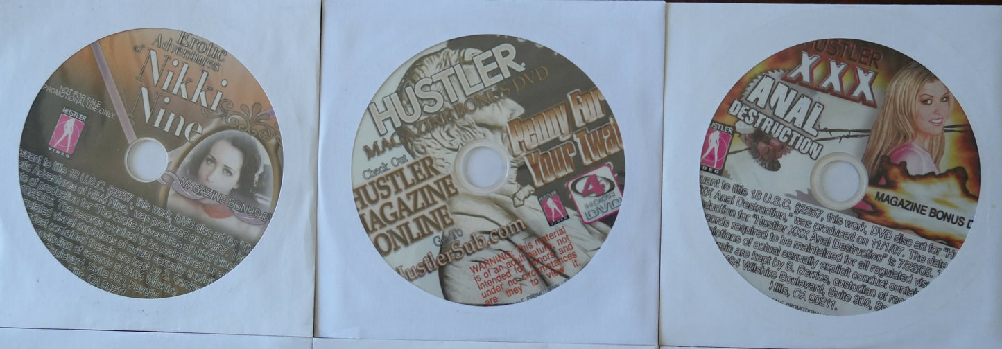 Lot of 9 XXX Hustler Supplemental DVDs - Mid 2000s - #4