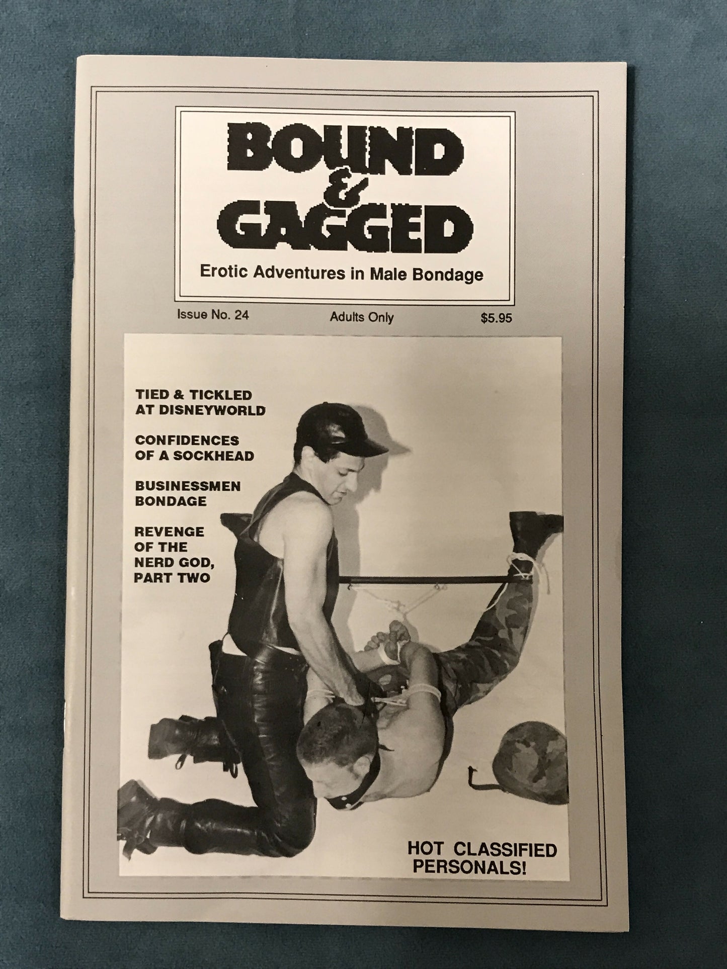 BOUND & GAGGED #24, 1991, Gay Men’s Bondage Guide Magazine Exc. Cond.
