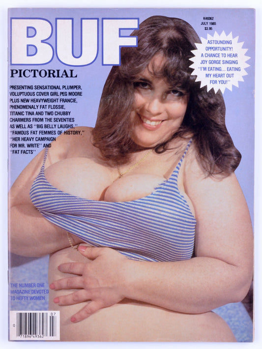BUF PICTORIAL July 1985 Vol. 17 No. 4 BBW Softcore Vintage Magazine - Peg Moore, Titanic Tina, Julie Parks